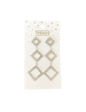 Cercei Trendz, argintiu Gri