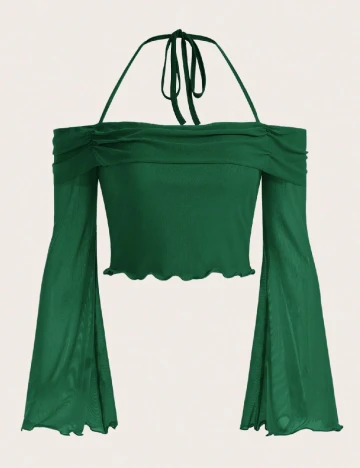 Top SHEIN, verde Verde