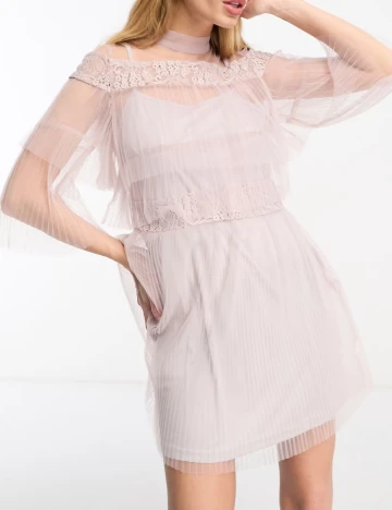 Rochie scurta True Decadence, roz Roz