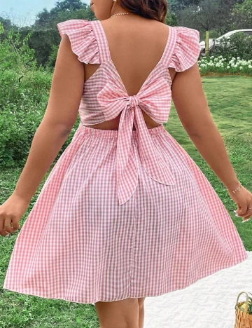 Rochie scurta SHEIN CURVE, roz Roz