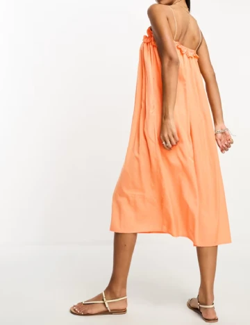 Rochie lunga Lola May, portocaliu Portocaliu