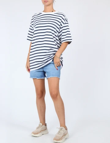 Tricou Oversize Pull&Bear, alb Alb