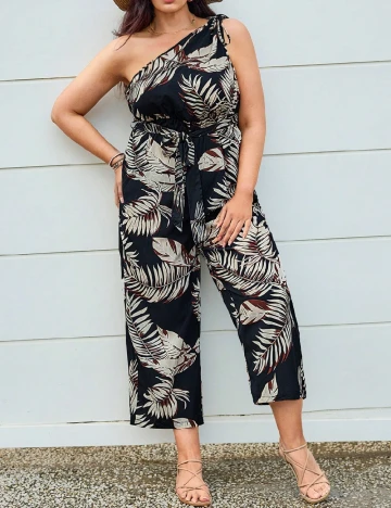 Salopeta SHEIN CURVE, negru/crem Negru