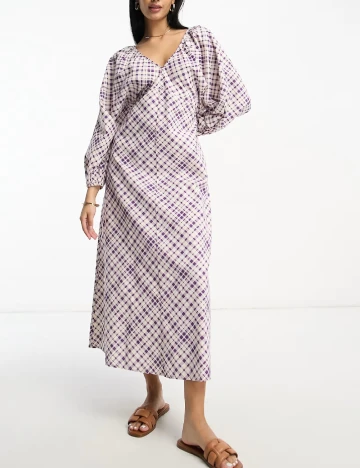 Rochie lunga ASOS, mov/alb Mov