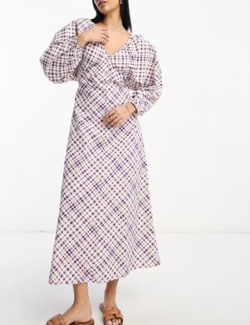 Rochie lunga ASOS, mov/alb