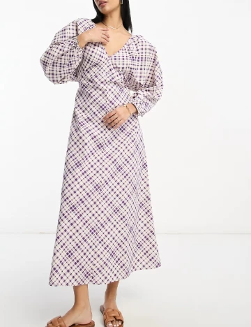 Rochie lunga ASOS, mov/alb Mov