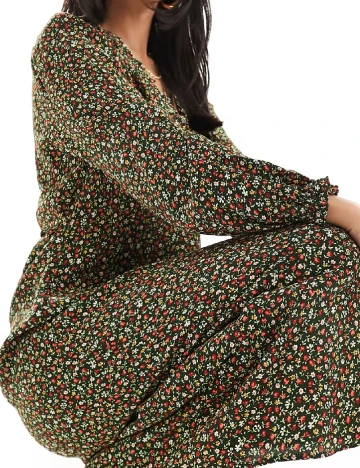 Rochie medie Nobody s child Maternity, floral print