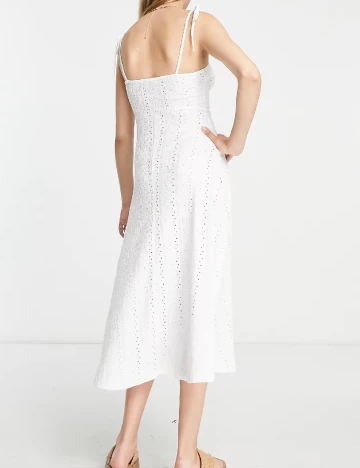 Rochie medie ASOS, alb Alb