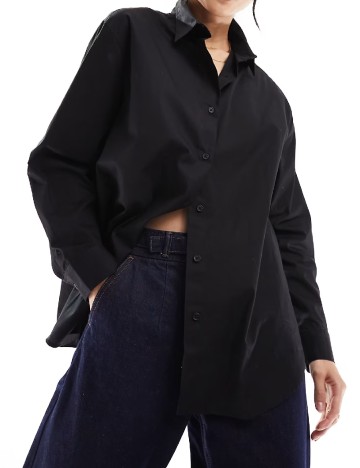 
						Camasa Oversize Bershka, negru