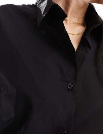 Camasa Oversize Bershka, negru
