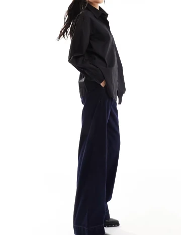 Camasa Oversize Bershka, negru