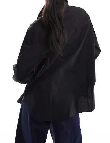 Camasa Oversize Bershka, negru
