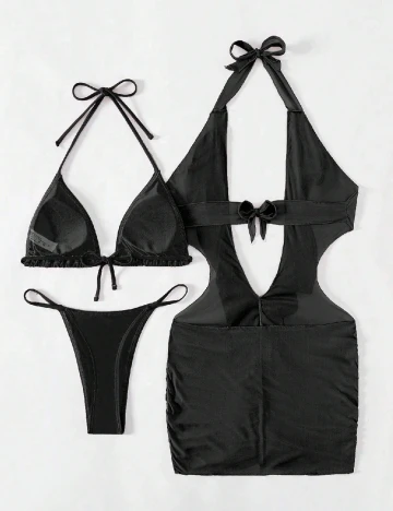 Compleu De Plaja SHEIN, negru