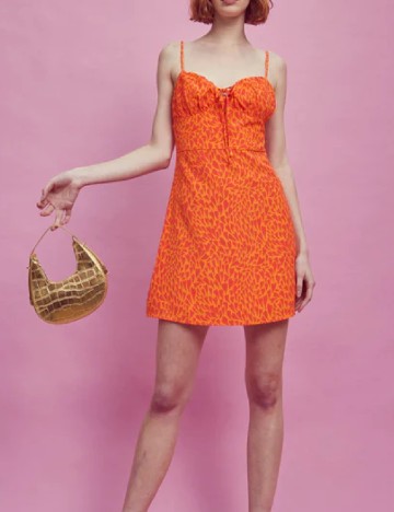 Rochie scurta Collective The Label, portocaliu