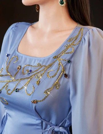 Rochie lunga SHEIN, albastru Albastru