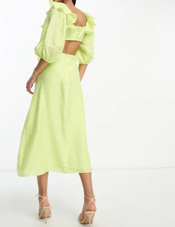 Rochie medie Nobody s child, verde
