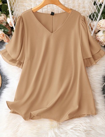 
						Tricou SHEIN CURVE, bej