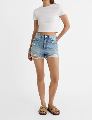 
						Pantaloni scurti Stradivarius, albastru
