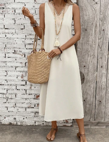 Rochie lunga SHEIN, ecru