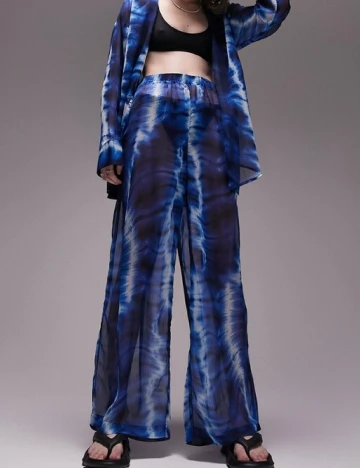 Pantaloni de plaja Top Shop, albastru Albastru