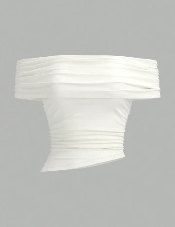 Top SHEIN, ecru Alb