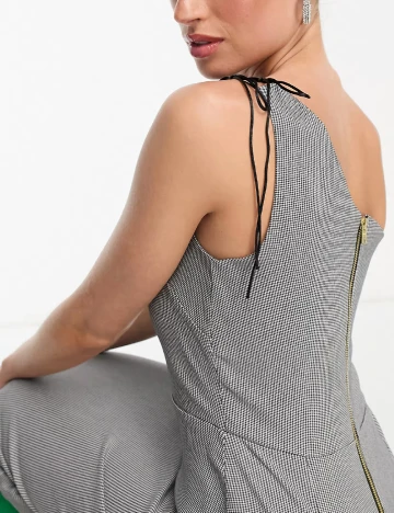 Rochie lunga Vesper, alb/negru Negru
