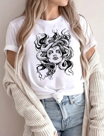 
						Tricou SHEIN CURVE, alb