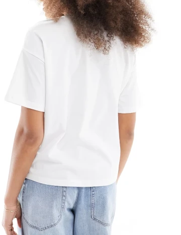 Tricou Oversize ASOS, alb Alb