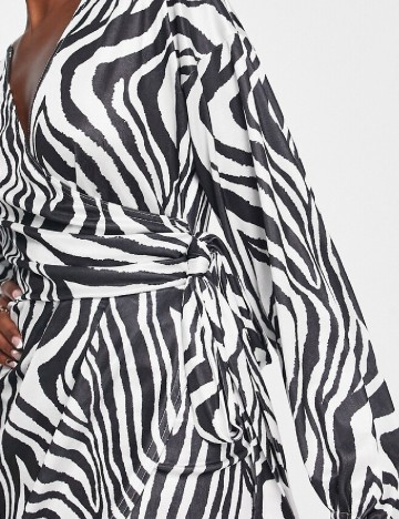 Rochie scurta ASOS, alb/negru