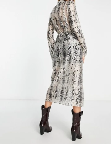Rochie medie & other stories, imprimeu sarpe Animal print