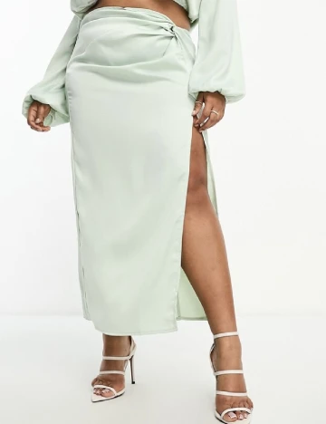 Fusta IN THE STYLE Plus Size, verde