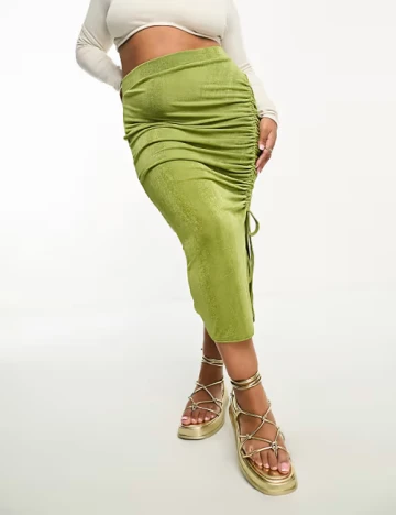 Fusta IN THE STYLE Plus Size, verde