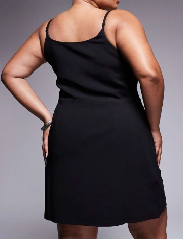 Rochie scurta Kaiia Plus Size, negru Negru