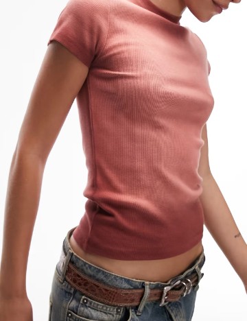 
						Tricou ASOS, roz pudra inchis