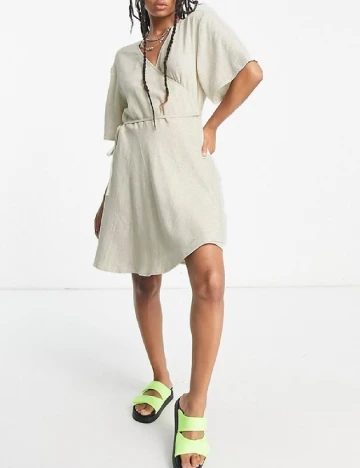 Rochie scurta Weekday, bej Crem