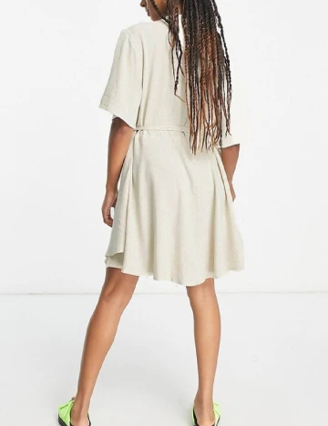 Rochie scurta Weekday, bej Crem