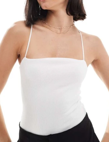 Body Bershka, alb Alb