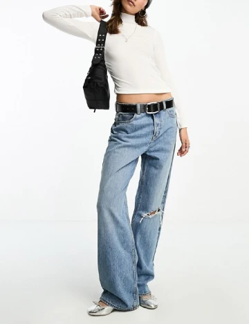Bluza Stradivarius, alb Alb