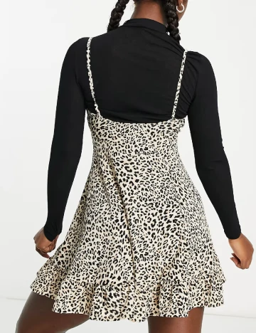 Rochie scurta Miss Selfridge, animal print