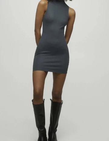 Rochie scurta Pull&Bear, gri petrol Gri