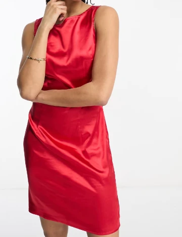 Rochie scurta Urban Threads, rosu