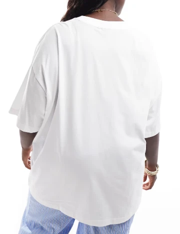 Tricou Oversize ASOS, alb Alb