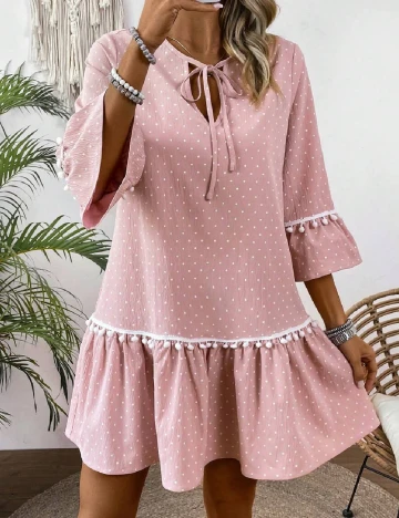 Rochie scurta SHEIN, roz Roz