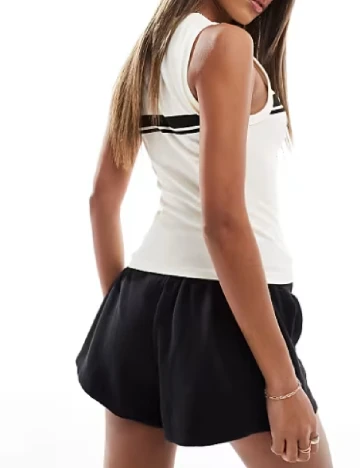 Top ASOS, ecru Alb