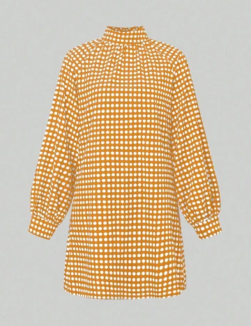 Rochie scurta SHEIN, portocaliu/alb Portocaliu