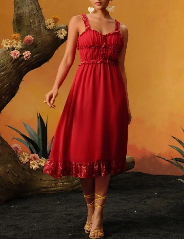 Rochie medie SHEIN, rosu Rosu