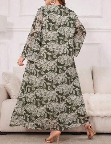 Rochie lunga SHEIN CURVE, verde Verde