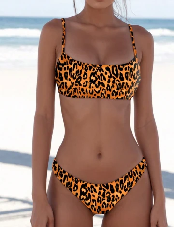 Costum de baie SHEIN, animal print Animal print