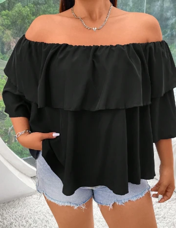 Bluza SHEIN CURVE, negru Negru