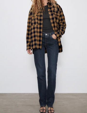 Camasa oversize Zara, carouri, S